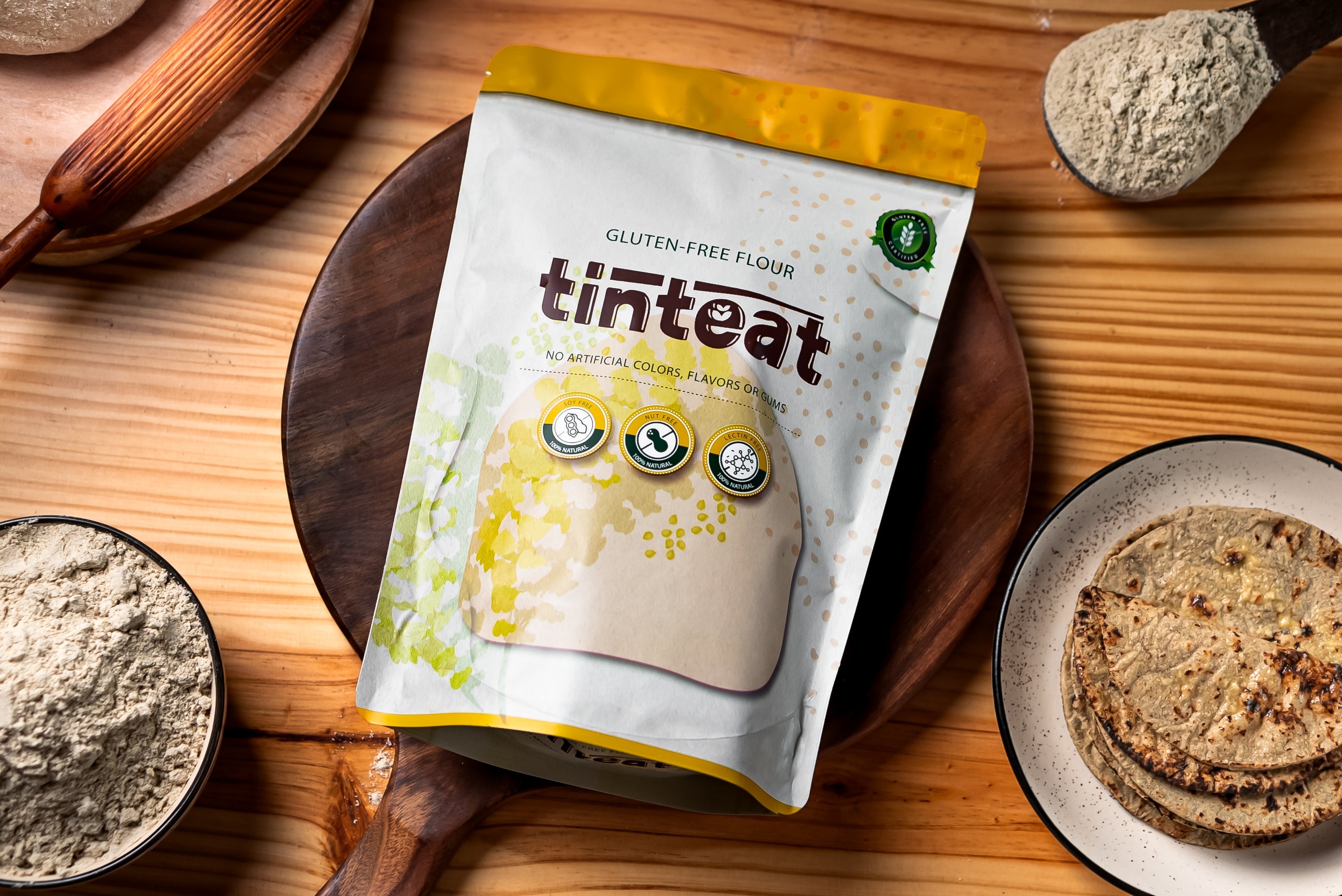  Tinteat Gluten-Free Roti Flour – Sorghum & Millet Blend for Soft Chapatis